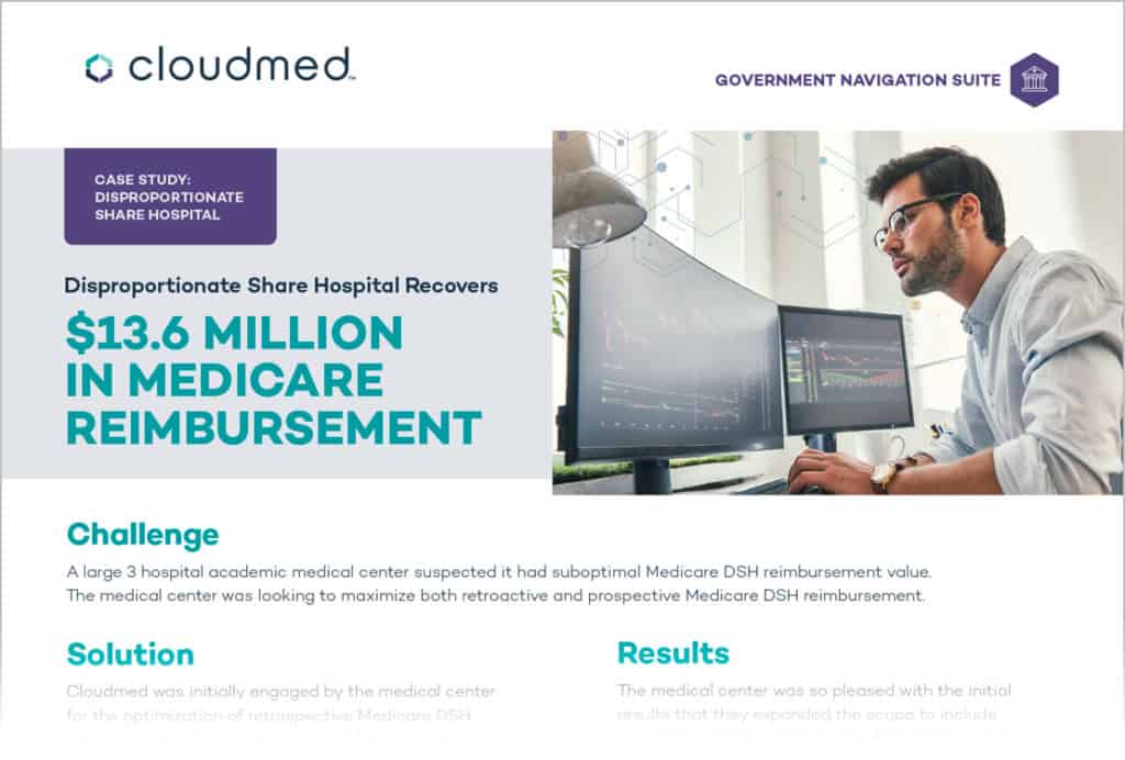 A Medicare Disproportionate Share Hospital reimbursement case study preview.