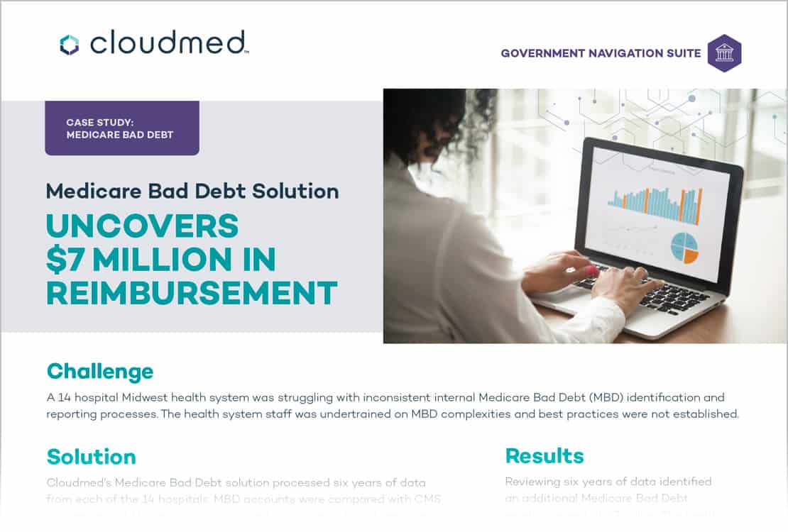 A Medicare Bad Debt reimbursement case study preview.