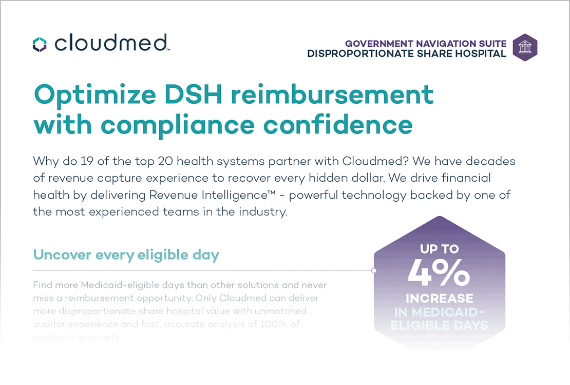Cloudmed's Disproportionate Share Hospital Solution