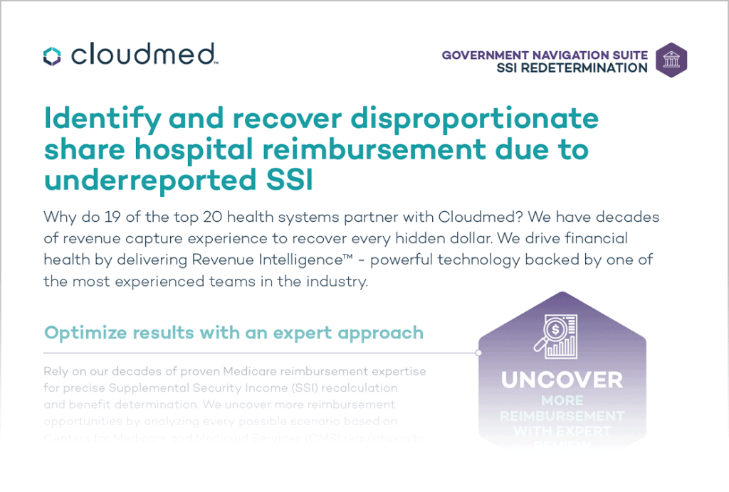 Cloudmed's SSI Redetermination Solution