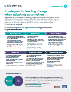 Strategies for leading change when adopting automation