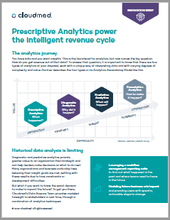 Cloudmed's Prescriptive Analytics Innovation Brief